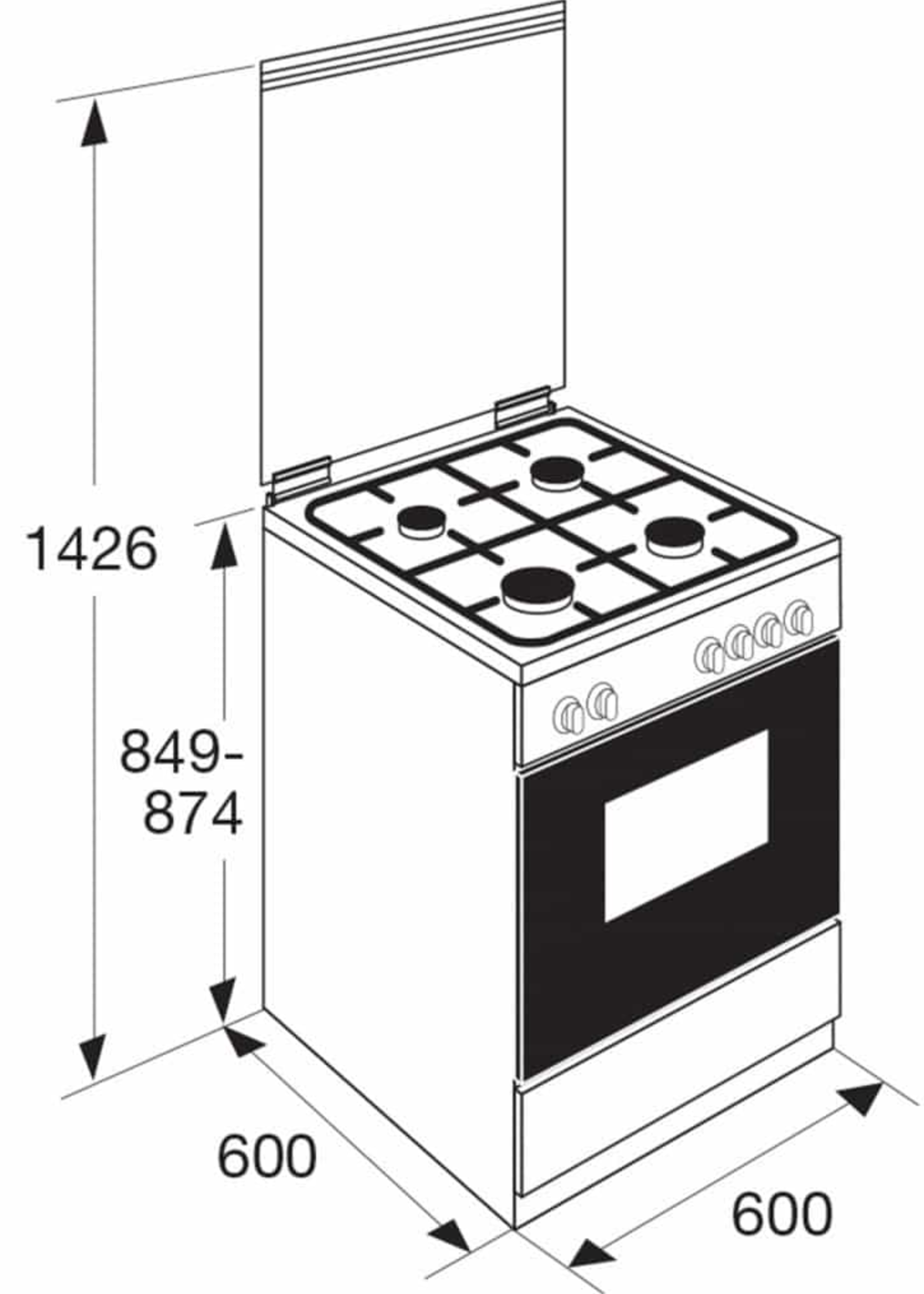 ETNA FGV160RVS Fornuis Elektrisch grill - Elektrisch fornuis