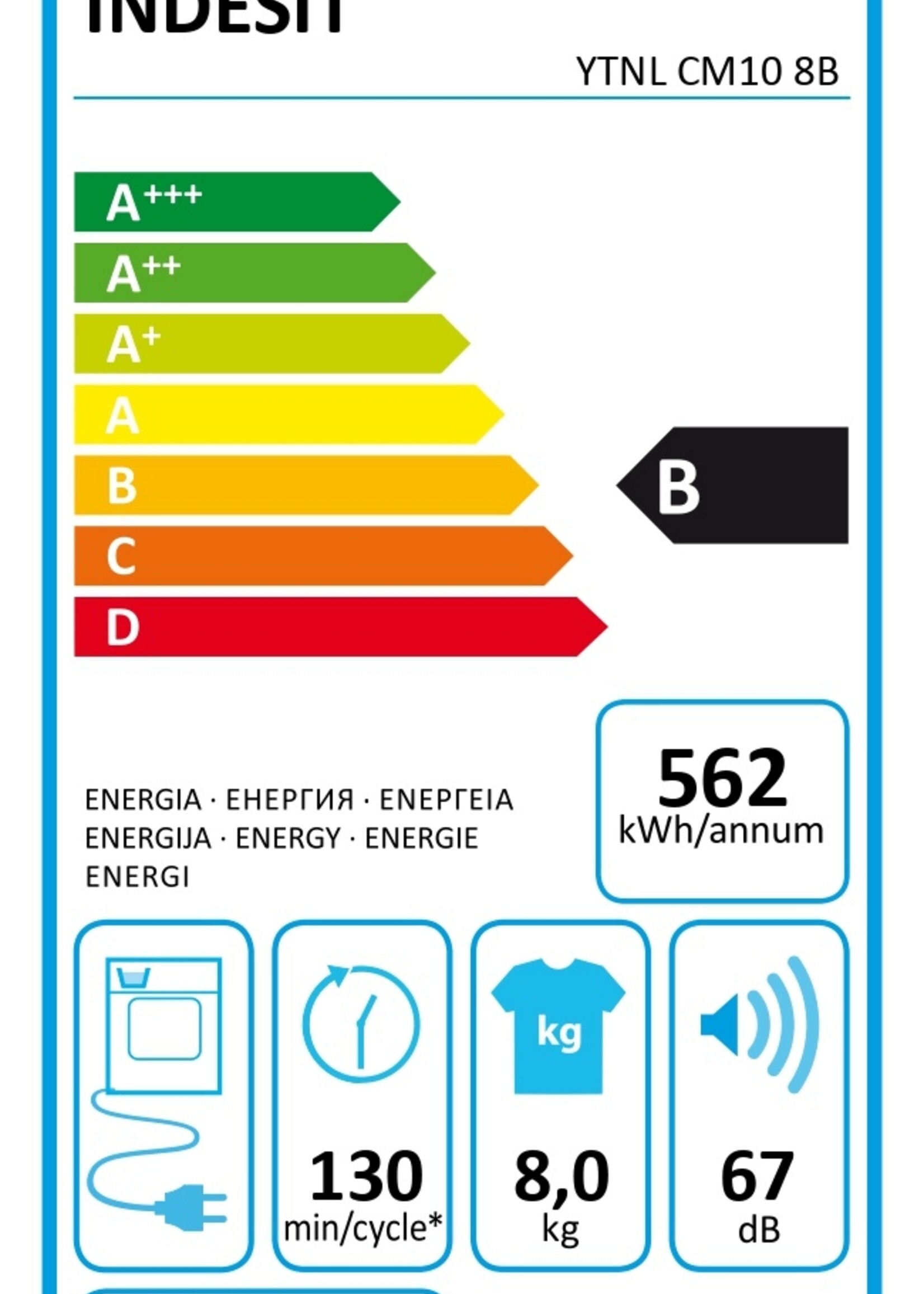 Indesit YTNL CM10 8B - Condensdroger