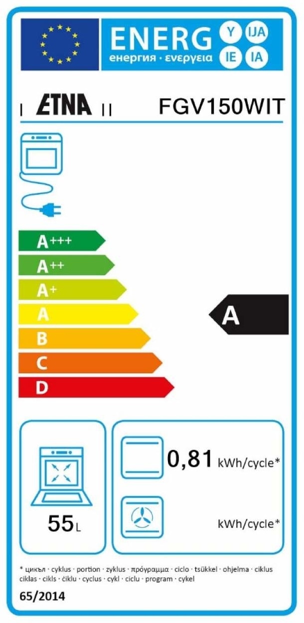 ETNA FGV150WIT Gasfornuis - Gasfornuis
