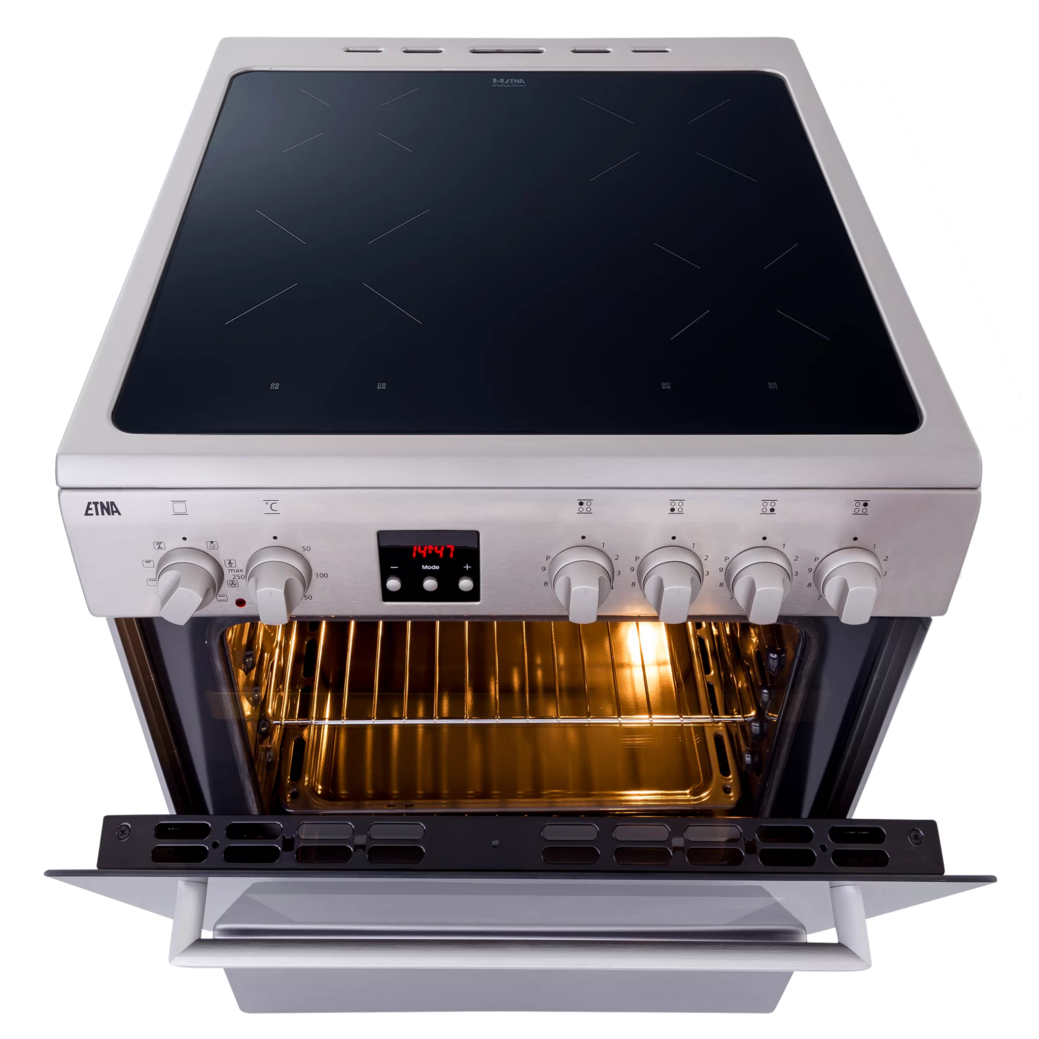 ETNA FIV760RVS Inductiefornuis - Inductiefornuis