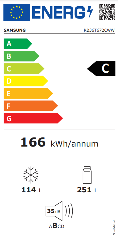 Samsung RB36T672CWW - Koel-vriescombinatie