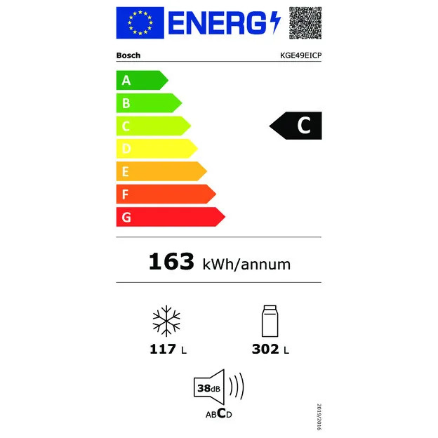 Bosch KGE49EICP - Koel-vriescombinatie