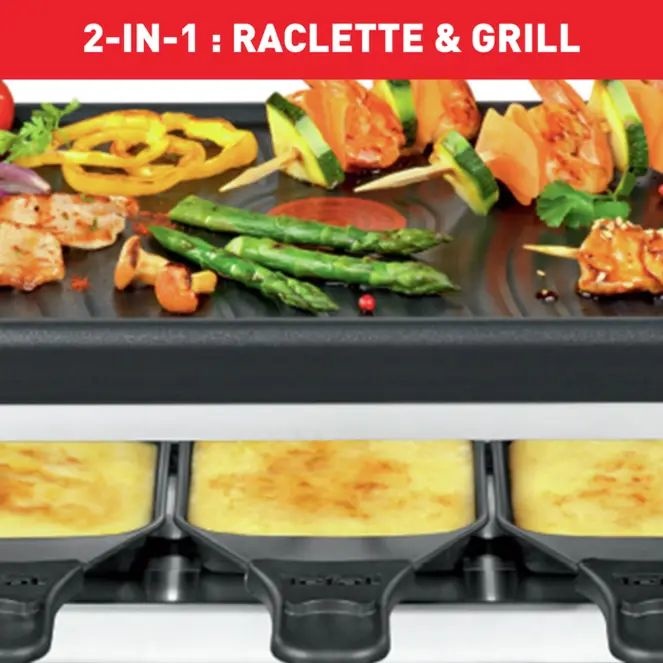 Tefal Gourmet 10 Inox & Design RE4588 - Gourmetset