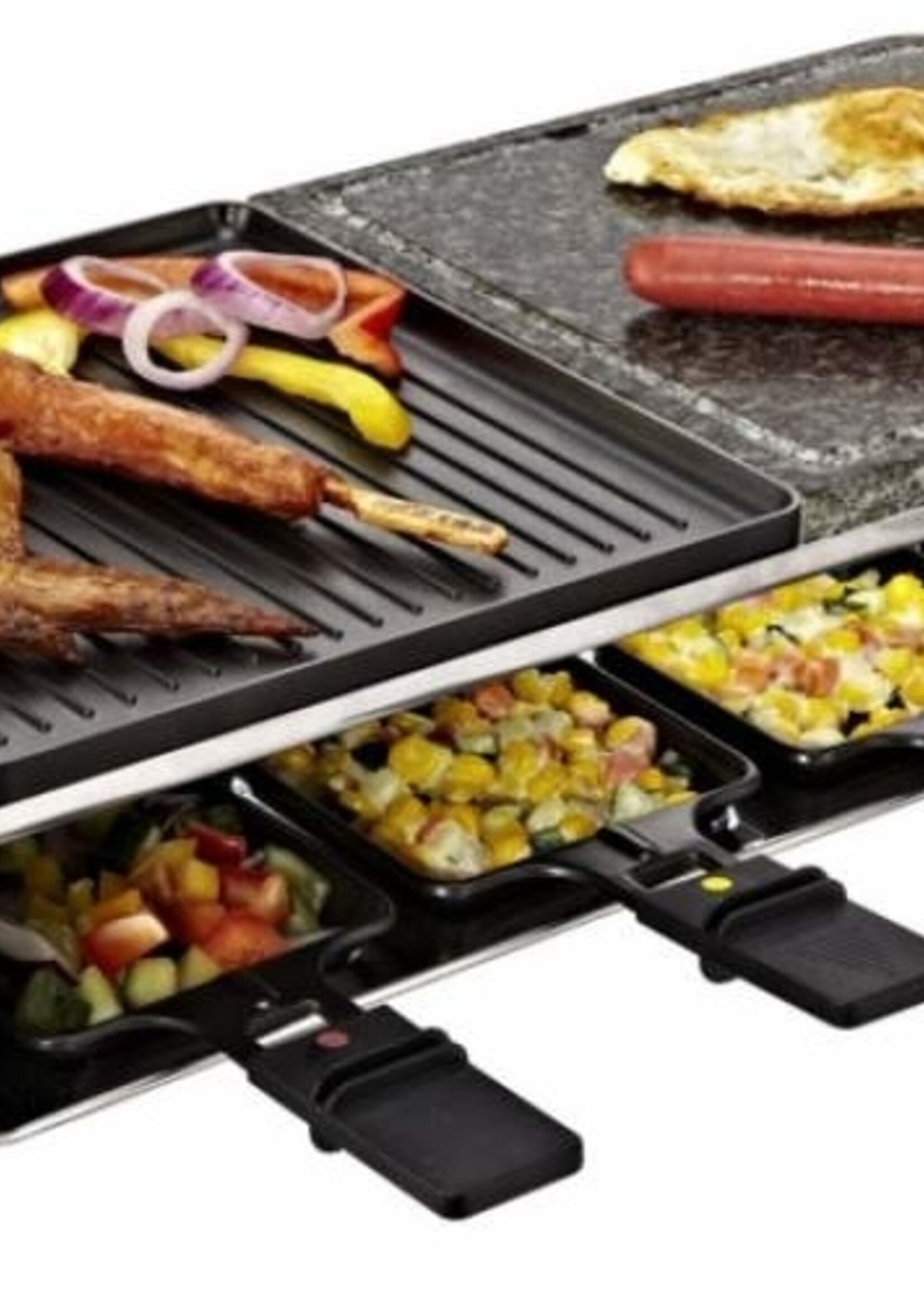 Princess Raclette 8 Stone & Grill Party 162820 - Gourmetset