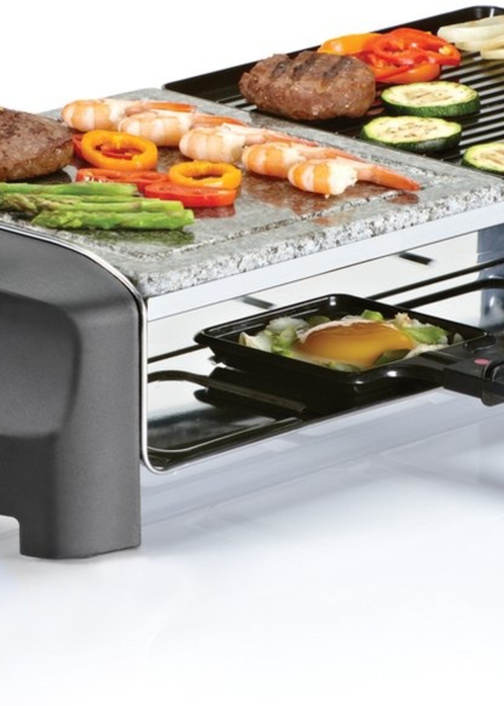 Princess Raclette 8 Stone & Grill Party 162820 - Gourmetset