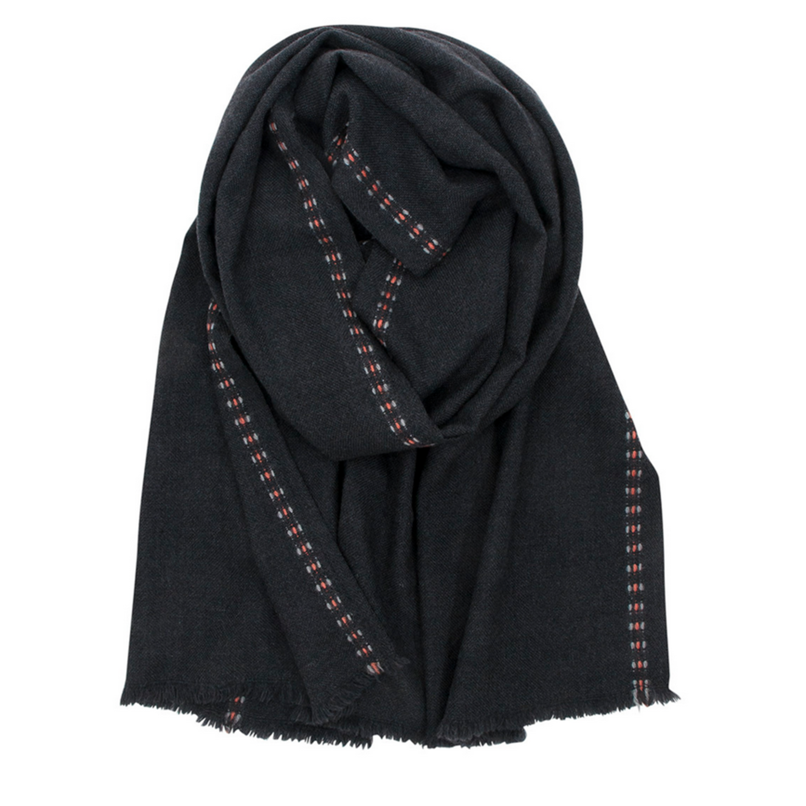 Lapuan Kankurit SAANA scarf, 100 % merino wool, dark grey
