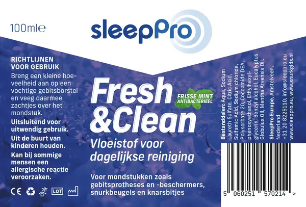 SleepPro Fresh & Clean Dagelijkse Reiniging - 100 ML SleepPro Fresh & Clean Dagelijkse Reiniging - 100 ML