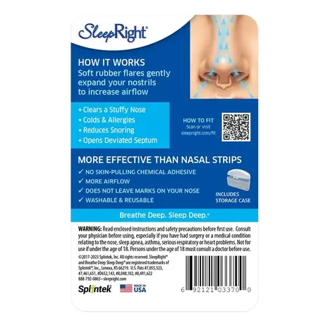 SleepRight Breathe Aid Neusspreider - 2 pack SleepRight Breathe Aid Neusspreider - 2 pack