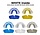 Kleur binnenzijde: WHITE, Kleur buitenzijde: ROYAL BLUE