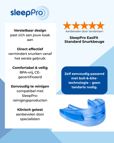 SleepPro Easifit Standard Snurkbeugel | Anti-Snurkbeugel SleepPro Easifit Standard Snurkbeugel | Anti-Snurkbeugel