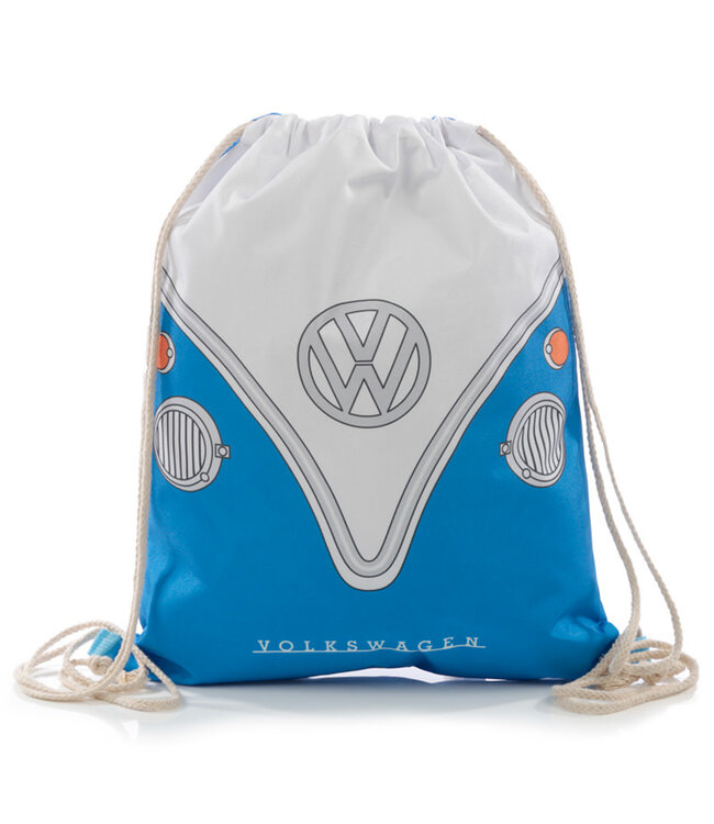 VW T1 Blauw Trekkoord  Rugzak