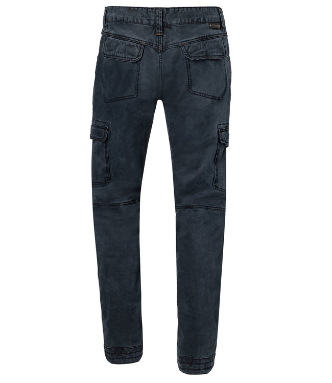 Timezone Blauwe dikkere cargo broek kleur Dark Night Blue