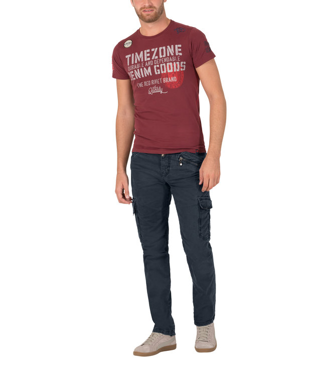 Timezone Laatste maten! Blauwe dikkere cargo broek Dark Night Blue