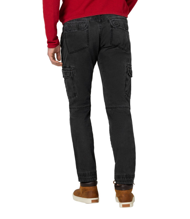 Timezone Dikkere cargo broek caviar zwart