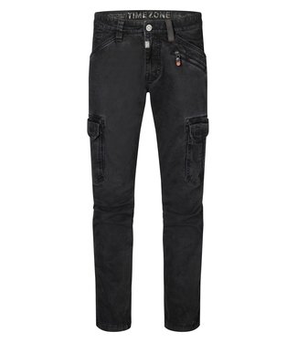 Timezone Dikkere cargo broek caviar zwart