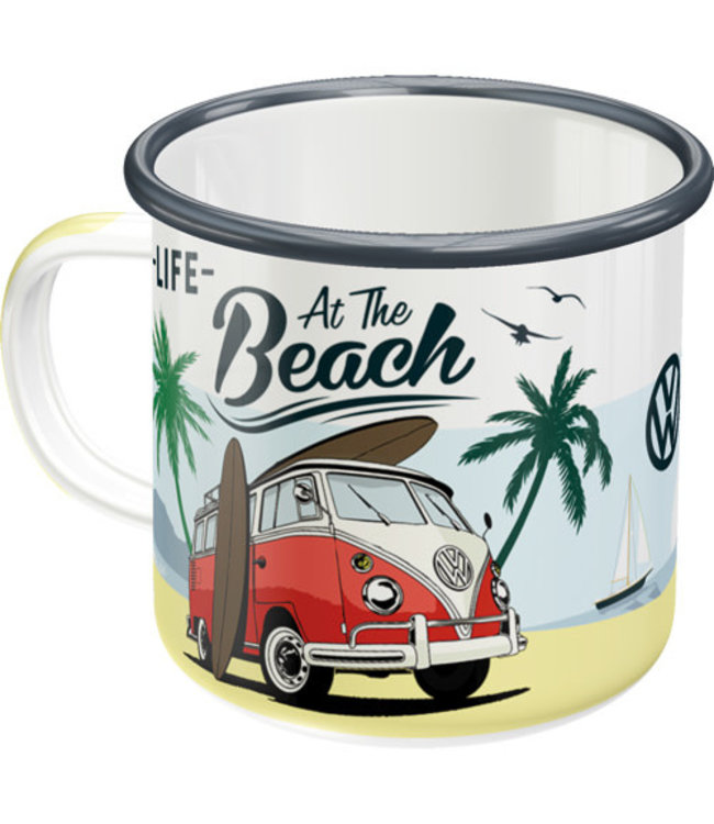 Emaille mok  At The Beach