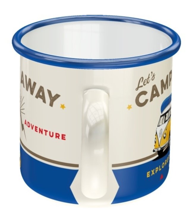 Emaille mok Let's Camp Away