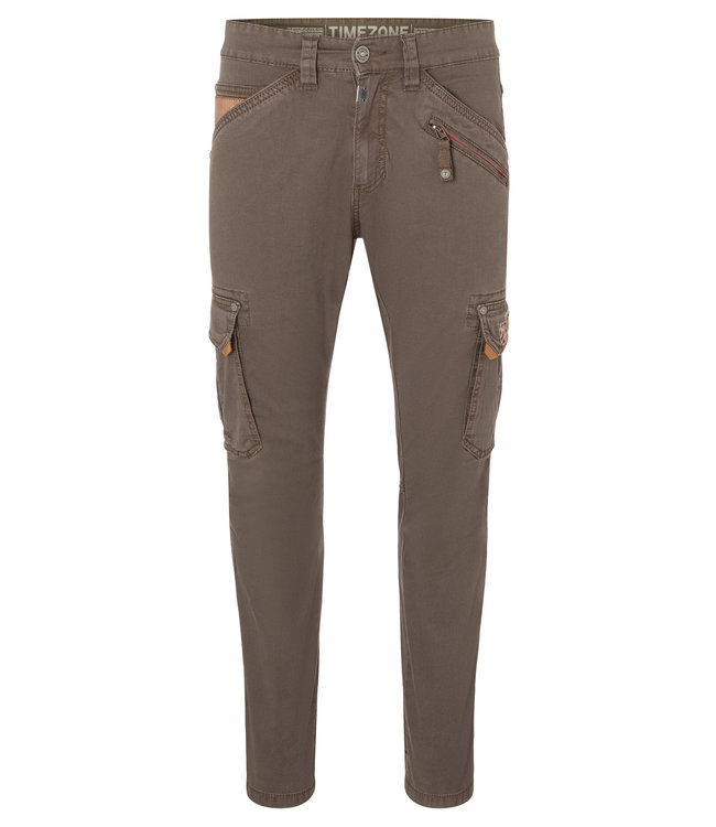 Timezone Cargo broek LAATSTE MATEN in de kleur EARTH GREY