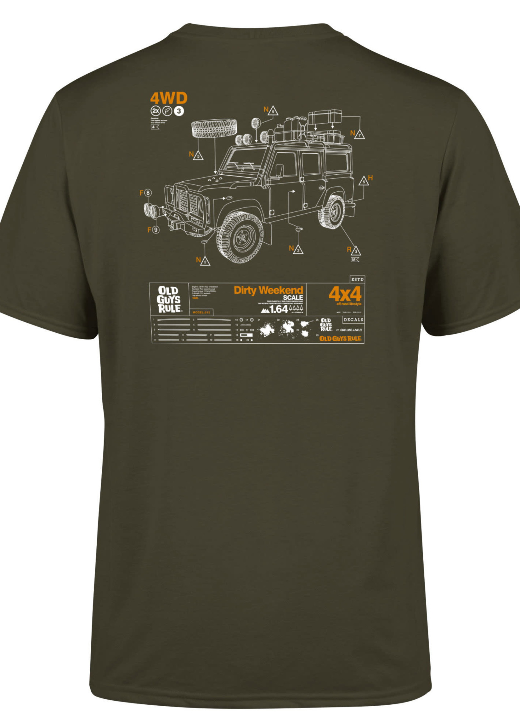 Old Guys Rule Old Guys Rule t-shirt Dirty Weekend OLIVE