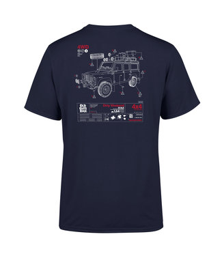 Old Guys Rule Old Guys Rule t-shirt Landrover Dirty weekend blauw