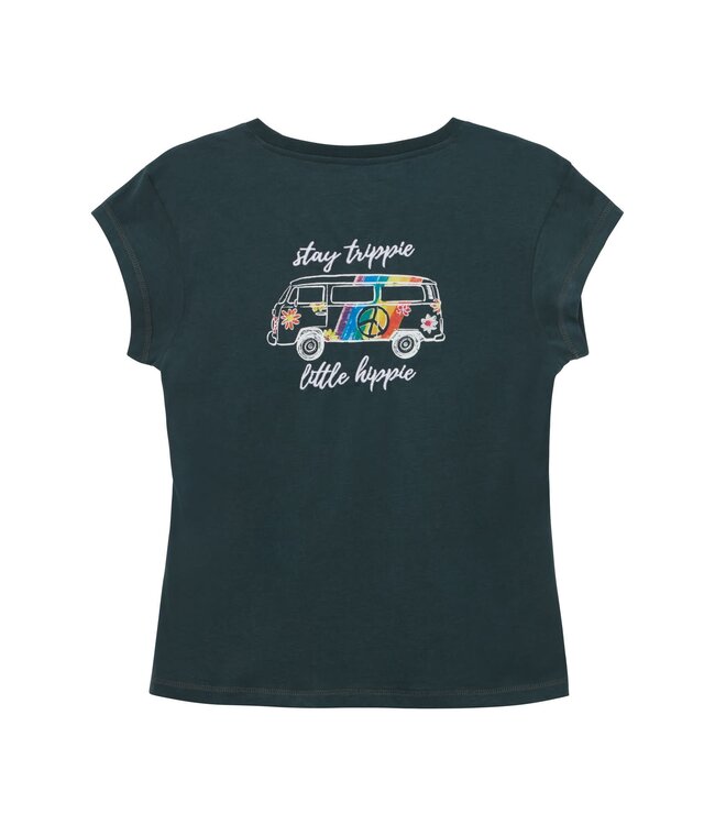Van One Classic Cars Dames t-shirt Trippie Hippie pine green