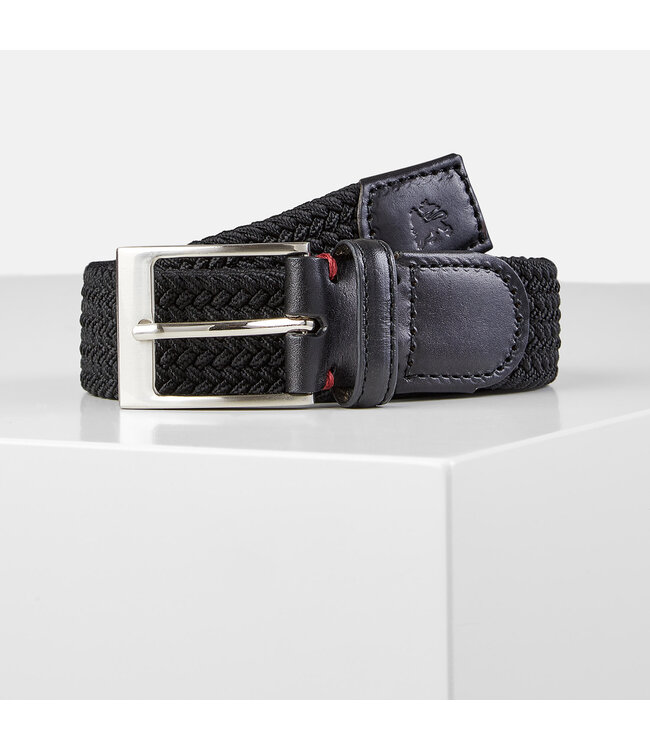 Lerros Zwarte elastische riem