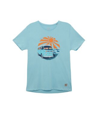 Van One Classic Cars Heren t-shirt Hello Summer Open Aqua