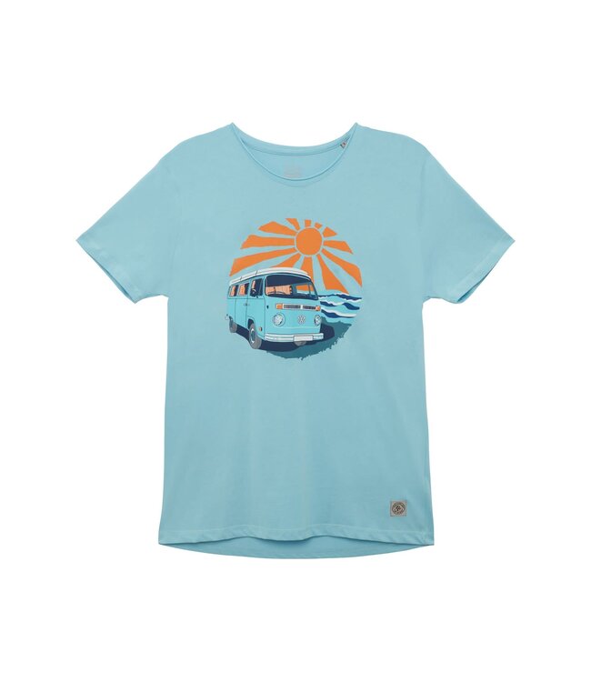 Van One Classic Cars Heren t-shirt Hello Summer Open Aqua