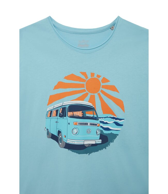 Van One Classic Cars Heren t-shirt Hello Summer Open Aqua