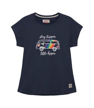 Van One Classic Cars Van One dames t-shirt trippie hippie navy