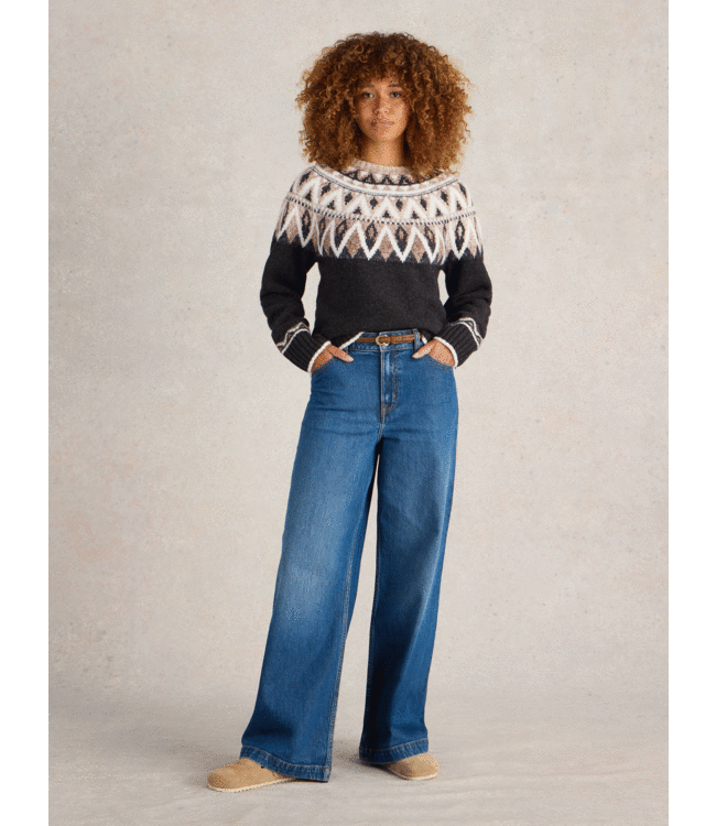 White Stuff Dames wintertrui mono fairlise