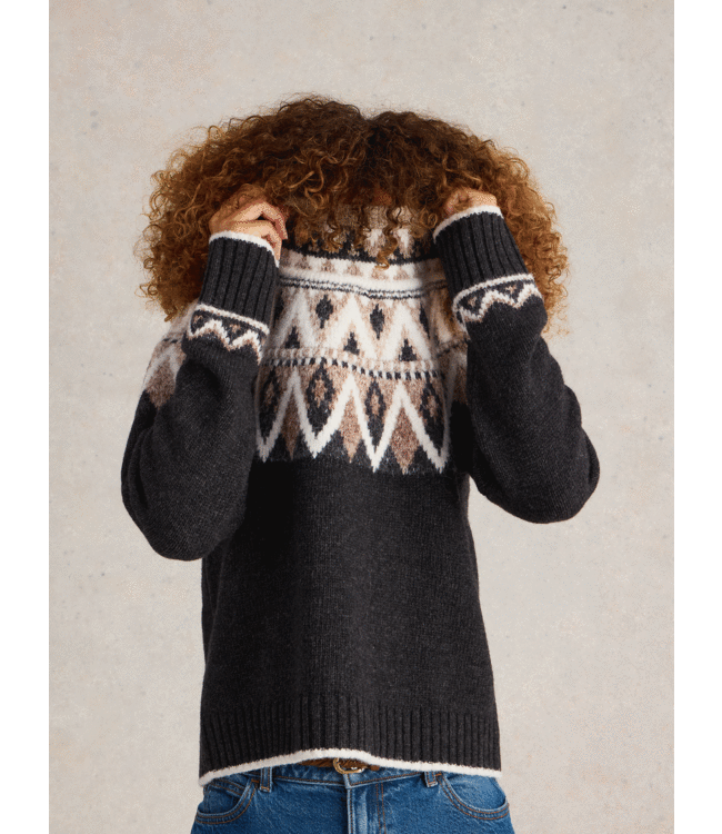 White Stuff Dames wintertrui mono fairlise