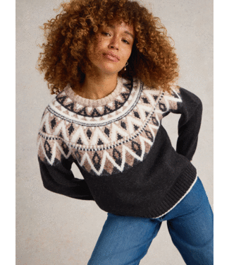 White Stuff Dames wintertrui mono fairlise