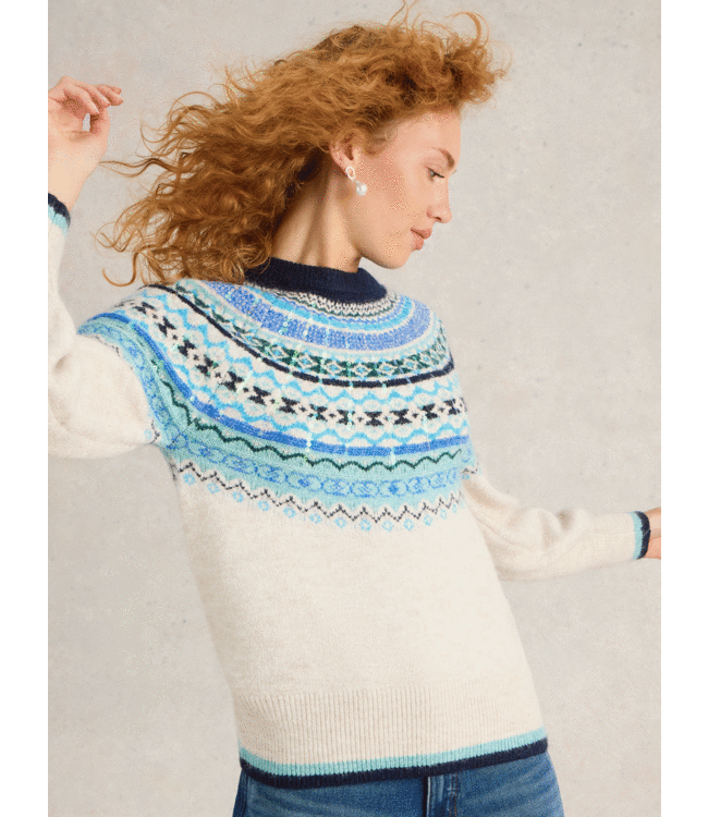 White Stuff White Stuff Dames trui frosted fairsle