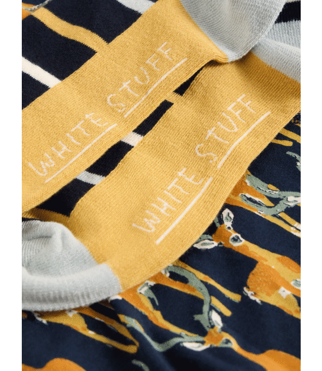 White Stuff Kerst heren sokken en boxershort navy