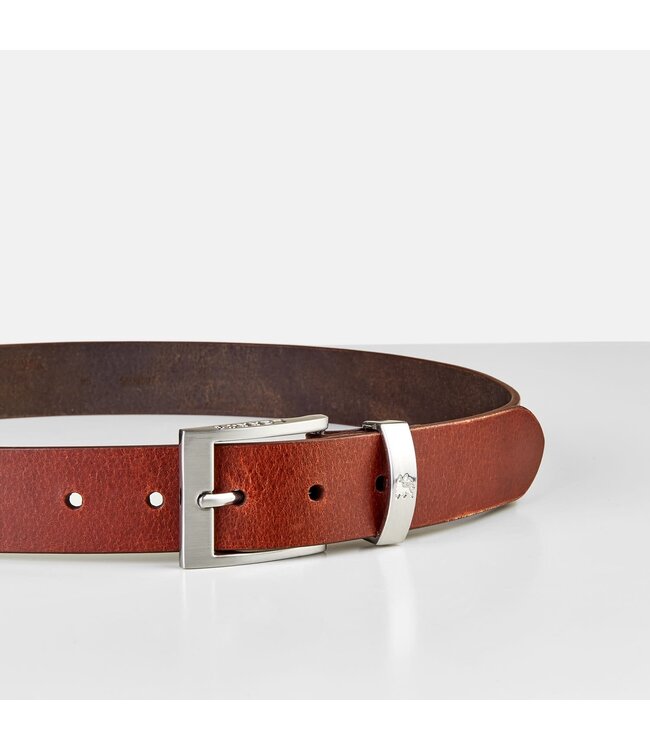 Lerros Gladde riem met metalen elementen