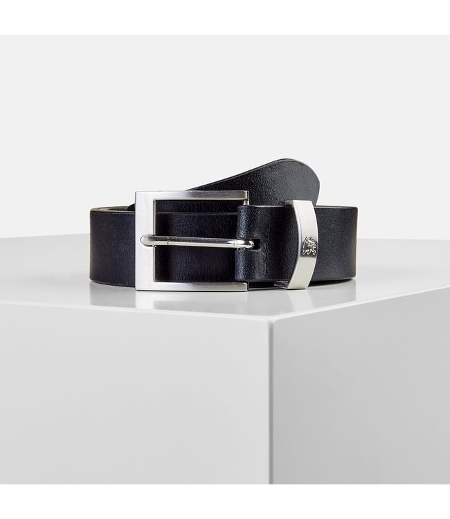 Lerros Gladde riem met metalen elementen