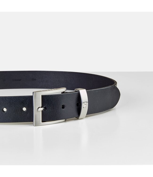 Lerros Gladde riem met metalen elementen