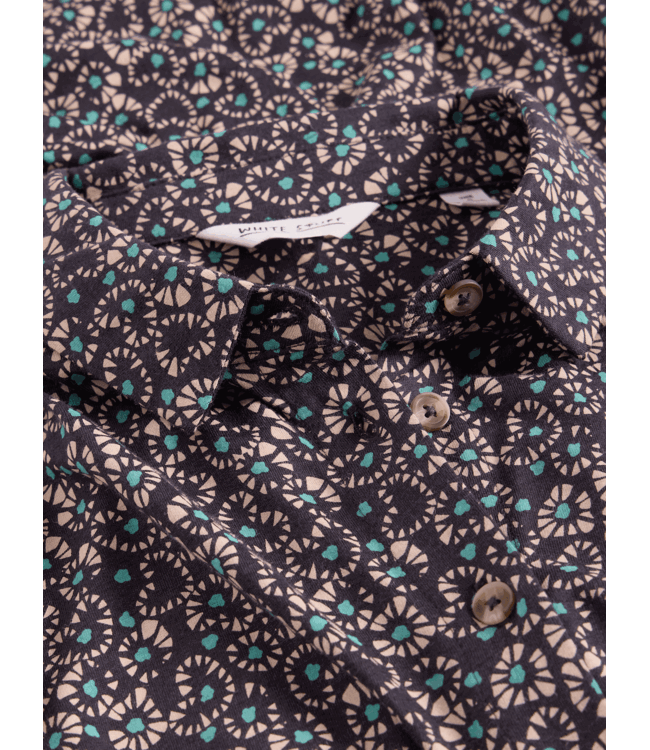 White Stuff Jersey jurk blauw bewerkt