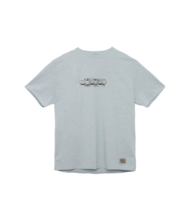 Van One Classic Cars heren t-shirt HISTORY TRIPLE Glacies Blue