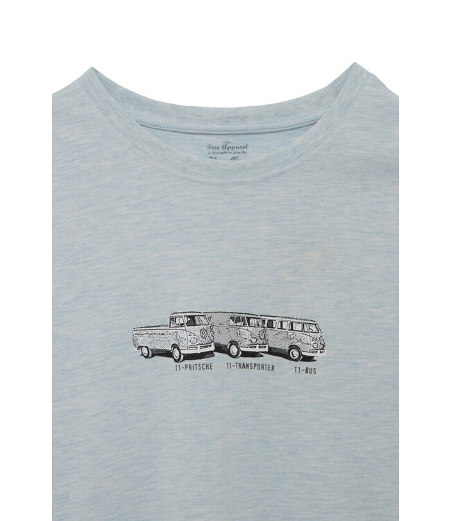 Van One Classic Cars heren t-shirt HISTORY TRIPLE Glacies Blue