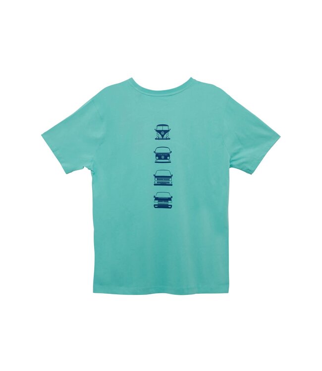 Van One Classic Cars Van One heren t-shirt FAMILY LOGO Pool BLue