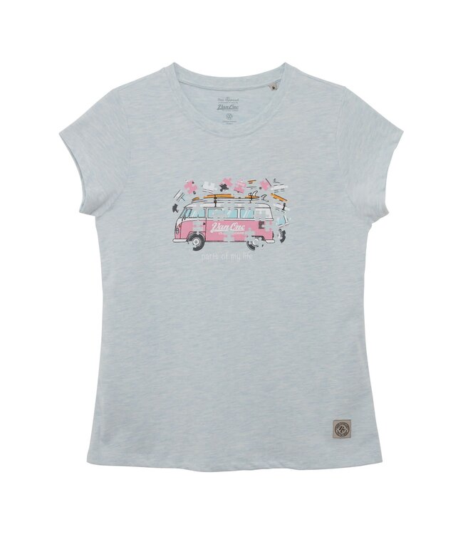 Van One Classic Cars Dames t-shirt BULLI PUZZLE glacier blue