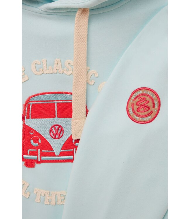 Van One Classic Cars dames lange hoodie FREUNDSCHAFT hellblau