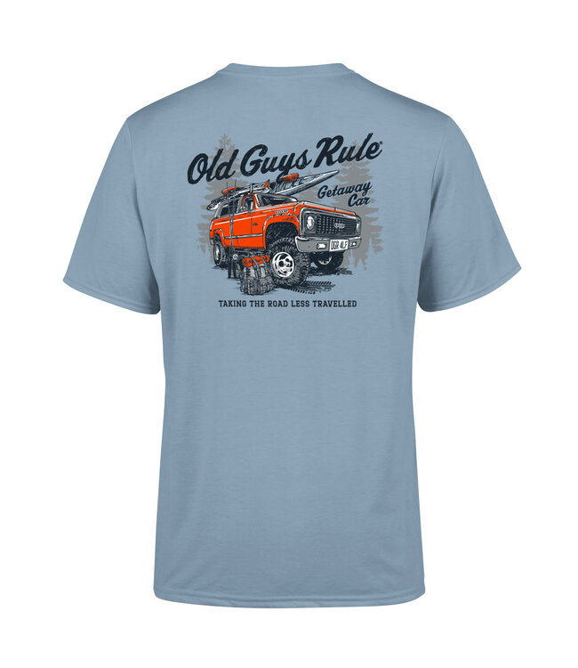 Old Guys Rule Old Guys Rule heren t-shirt "Gataway Car" Stone Blue
