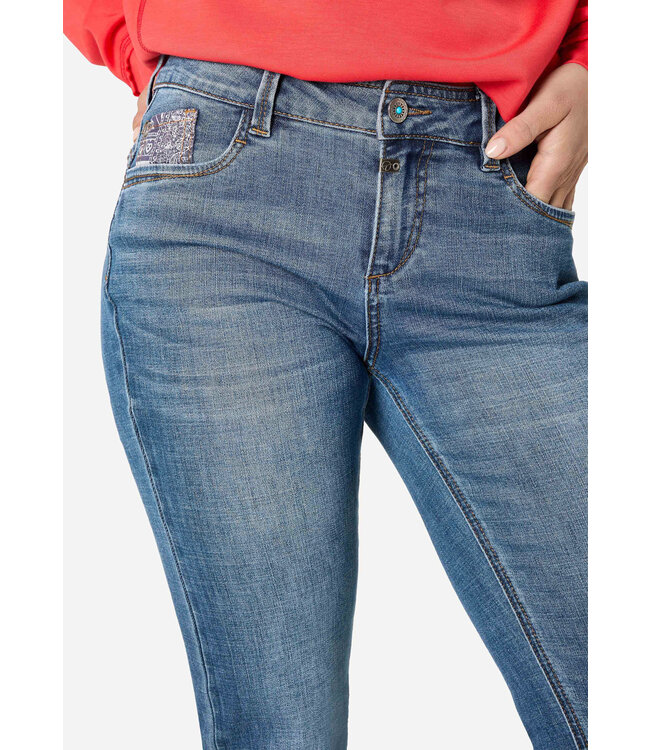 Timezone Dames spijkerbroek LISA mid blue wash