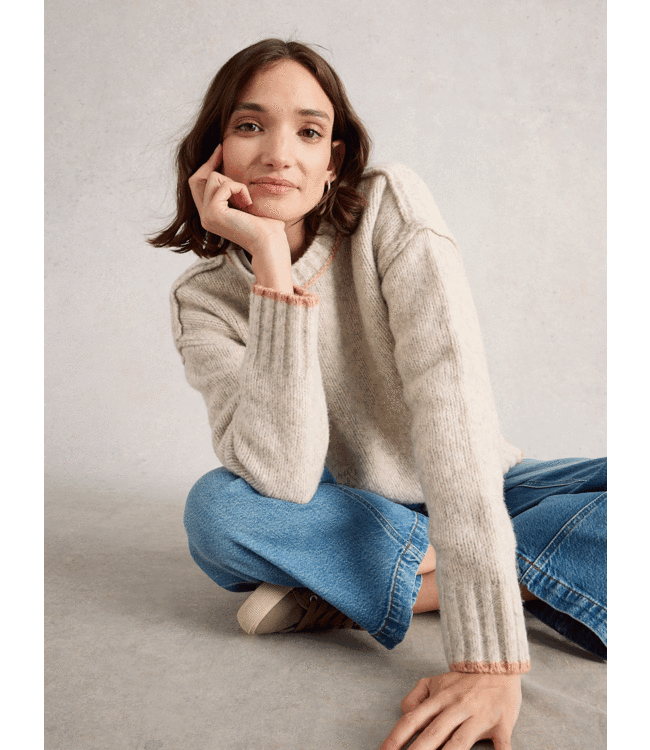 White Stuff Dames trui Jutine naturel