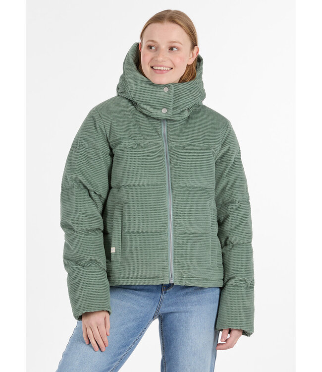 Ragwear The First Vegan Streetwear Ragwear dames winterjas kort roobie dusty green