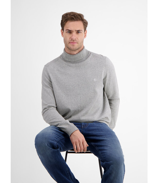 Lerros Heren trui met kol in 2 kleuren