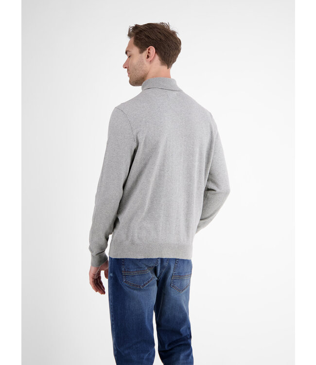 Lerros Heren trui met kol in 2 kleuren